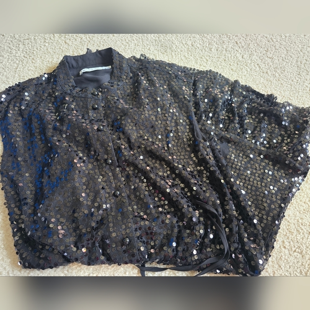 Rebecca Minkoff Black Sequin Embellished Mini Lined Dress - Size XS - Picture 15 of 15